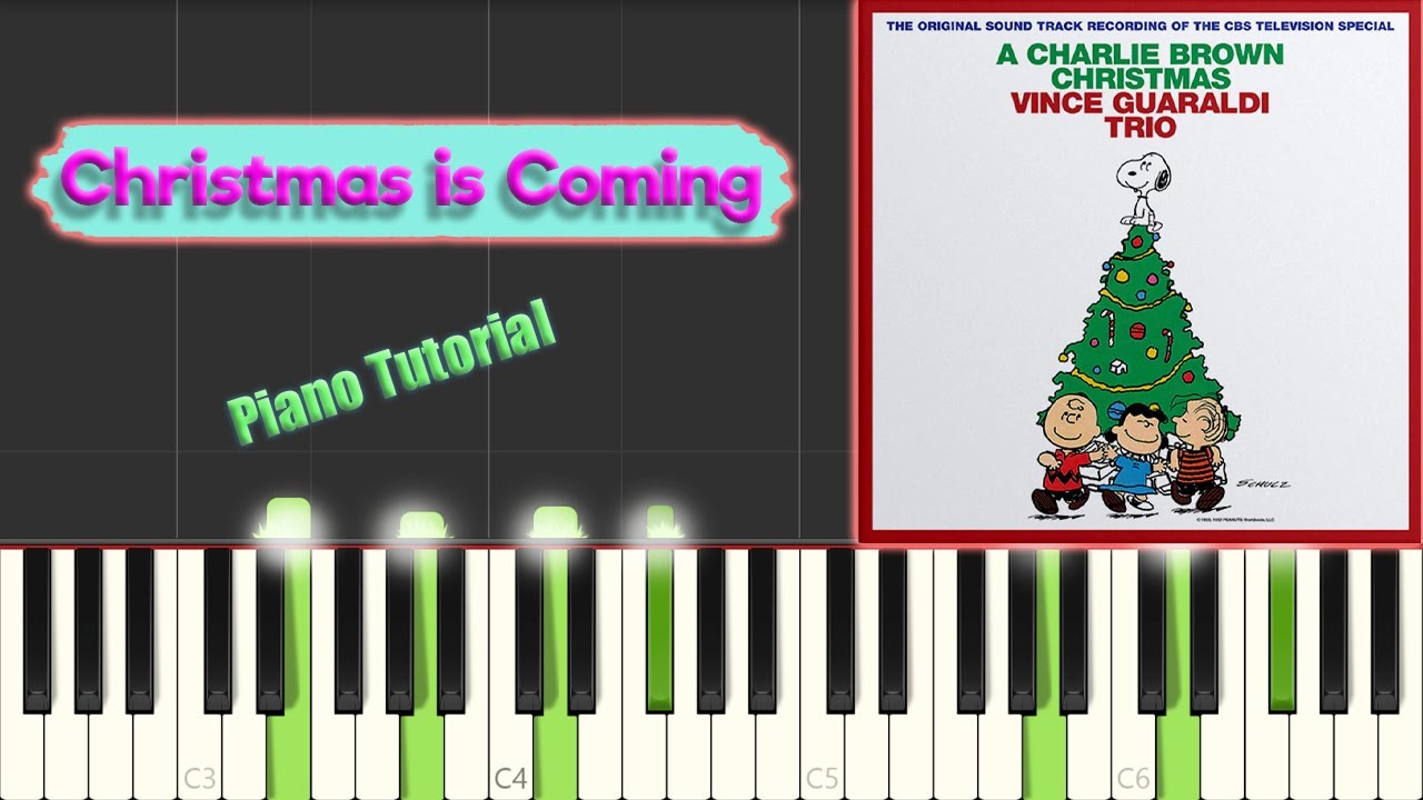 Vince Guaraldi Trio - Christmas is Coming - Jazz Piano Tutorial (Vince transcription)