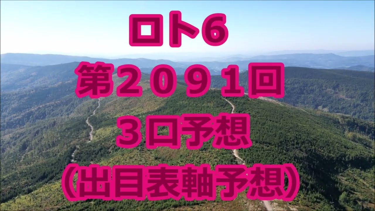 ロト６ 第２０９１回予想（３口分）　ロト62091　Loto6　結果