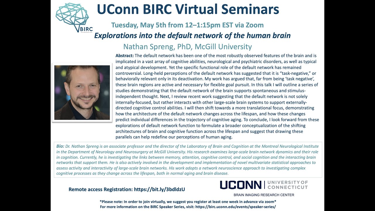 Explorations into the default network of the human brain - Nathan Spreng, PhD