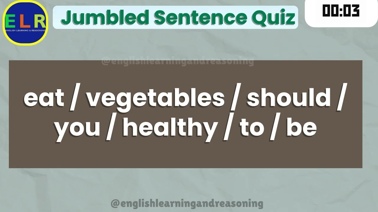Jumbled Sentences Quiz | Rearrange the Jumbled Sentences #english #school