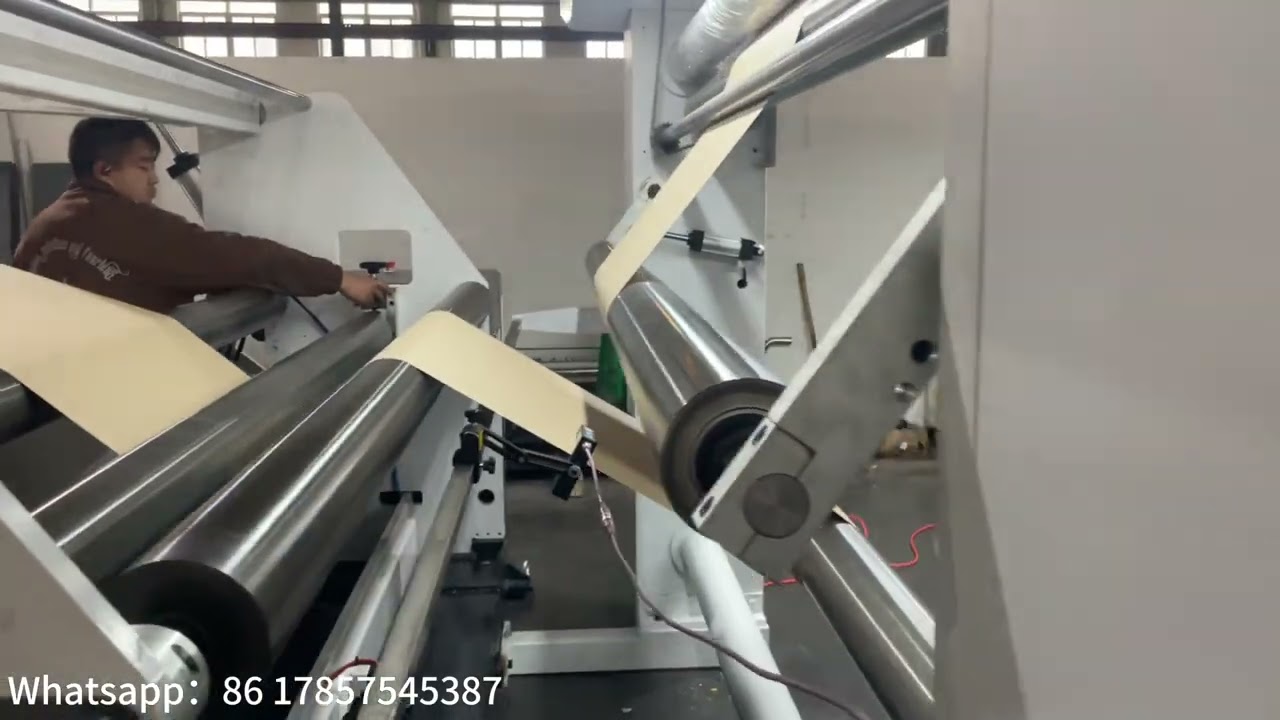 HFQL-2400W roll to roll slitter rewinder with trimming unwind units for Istanbul client