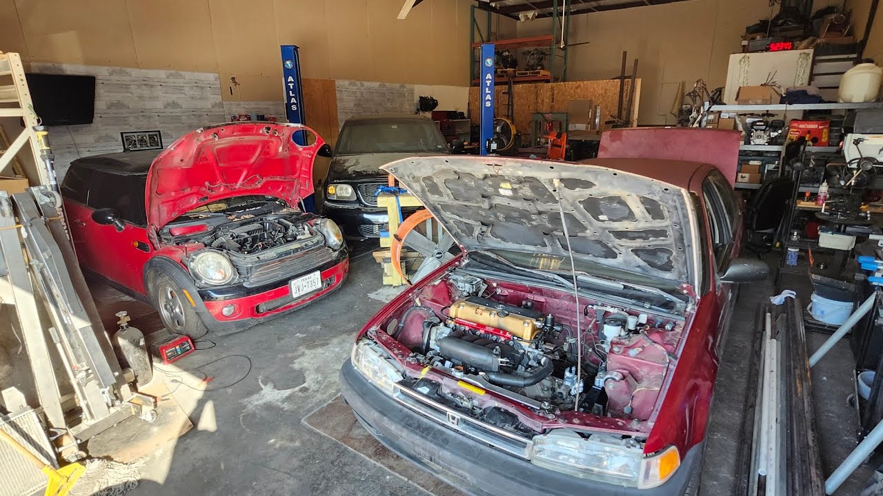 K24A2 swapped CB7 Accord update, getting close! Drivetrain and cooling is in!