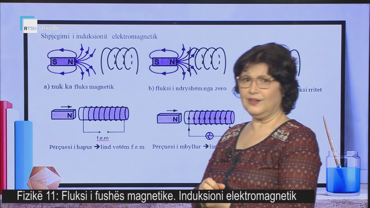 Fizikë 11 - Fluksi i fushës magnetike. Induksioni elektromagnetik.