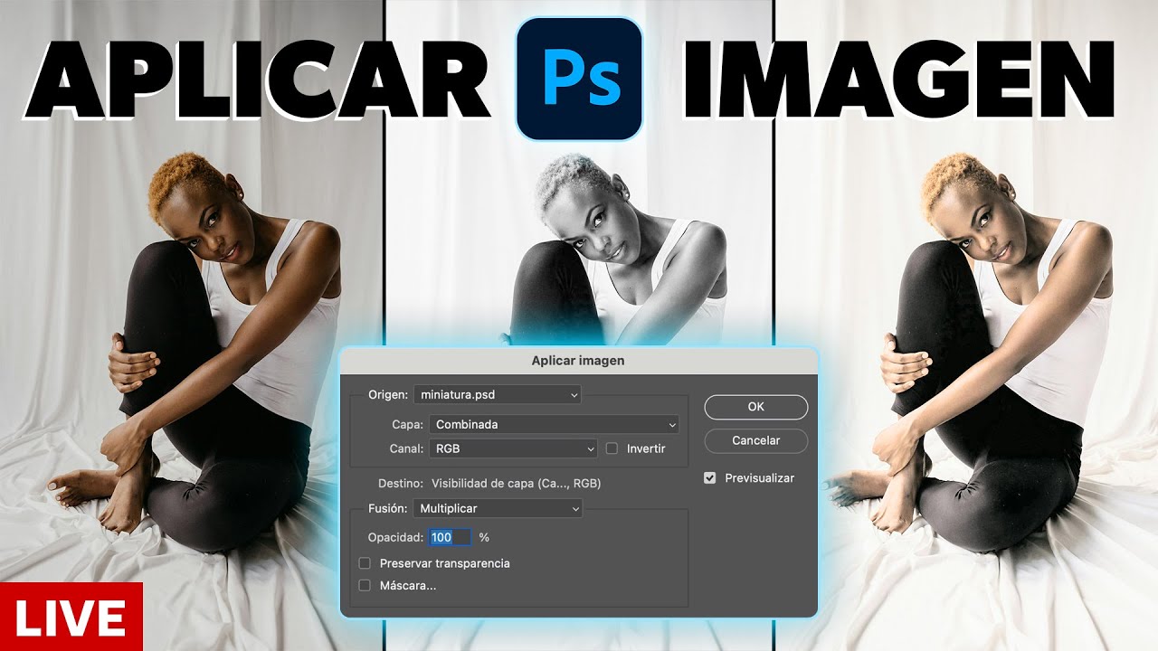 ✨ APLICAR IMAGEN en Photoshop: 4 Métodos Explicados Paso a Paso