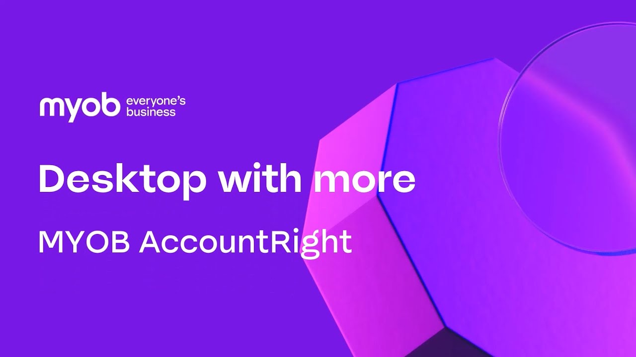 MYOB AccountRight - Desktop with more