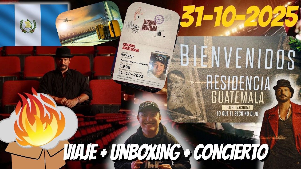 Aventura de Octubre para el concierto de la Gira SECO Mi Viaje a Guatemala para Ver a Ricardo Arjona