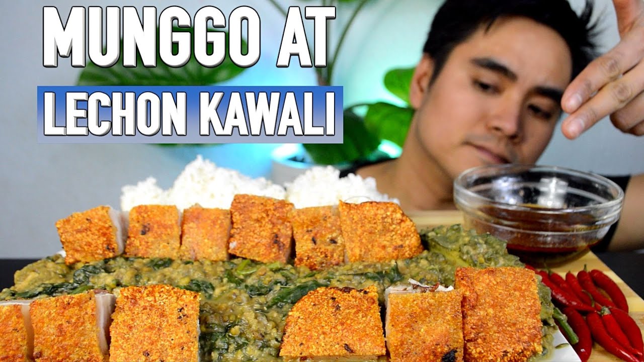 LECHON KAWALI AT GINISANG MUNGGO | MUKBANG PHILIPPINES | filipino food | PINOY MUKBANG