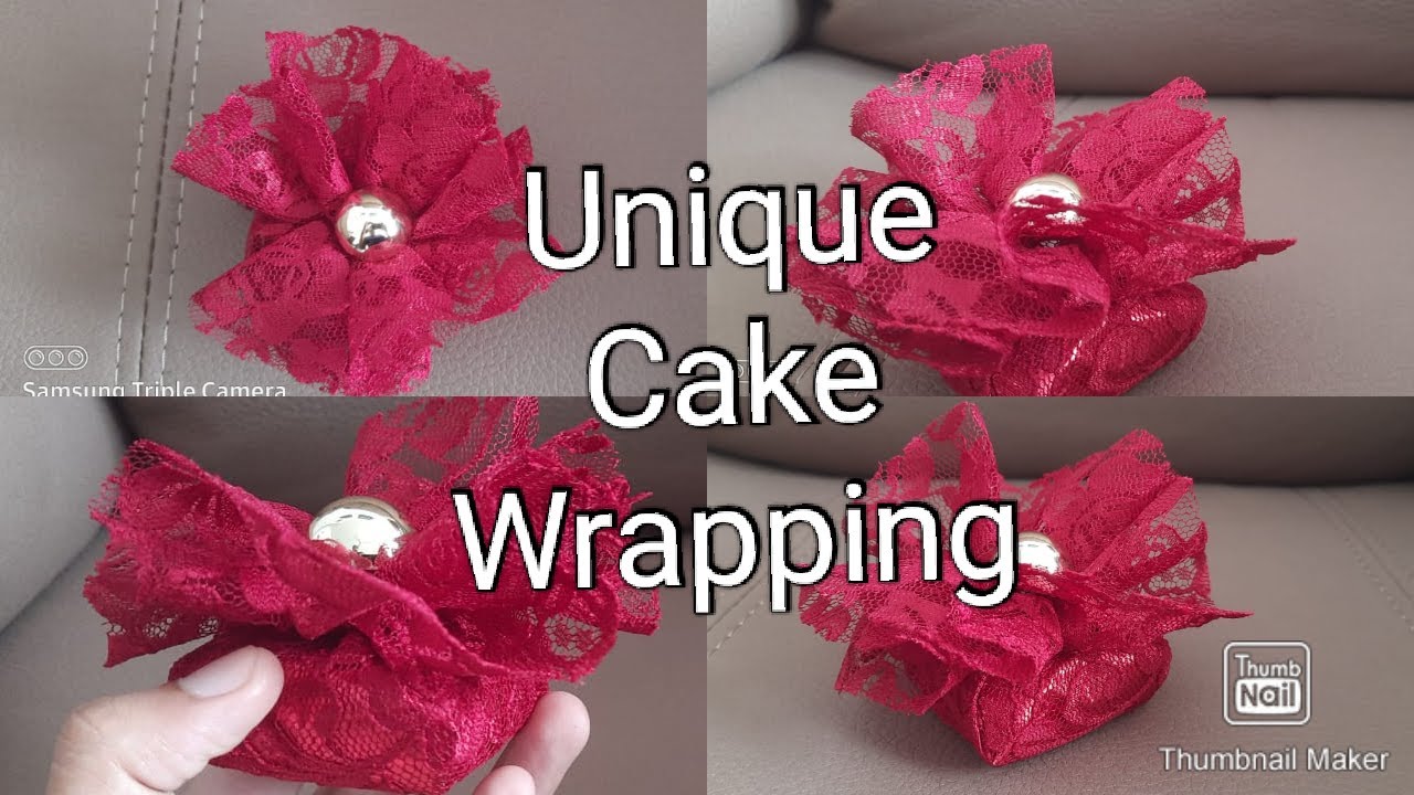 Unique festive cake wrapping
