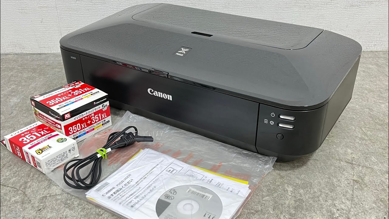 □ Canon キャノン PIXUS iX 6830 印刷総枚数1850枚以下 A3ノビ カラーインクジェットプリンタ インク付き 動作確認済み □25122001Y