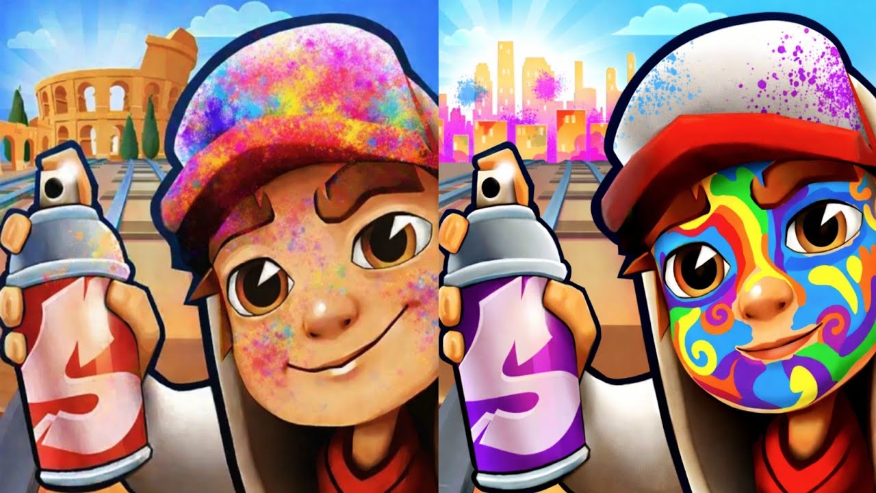 Subway surfers : Rome 2026 🆚 Mumbai holi 2025 Map Comparison