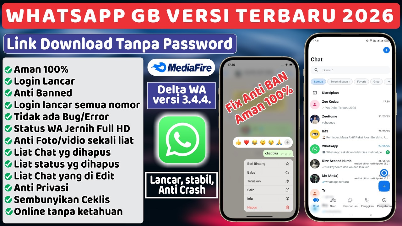 Последнее обновление WhatsApp Delta, март 2026 г. ⚡WA Mod — суперстабильная версия с защитой от и...
