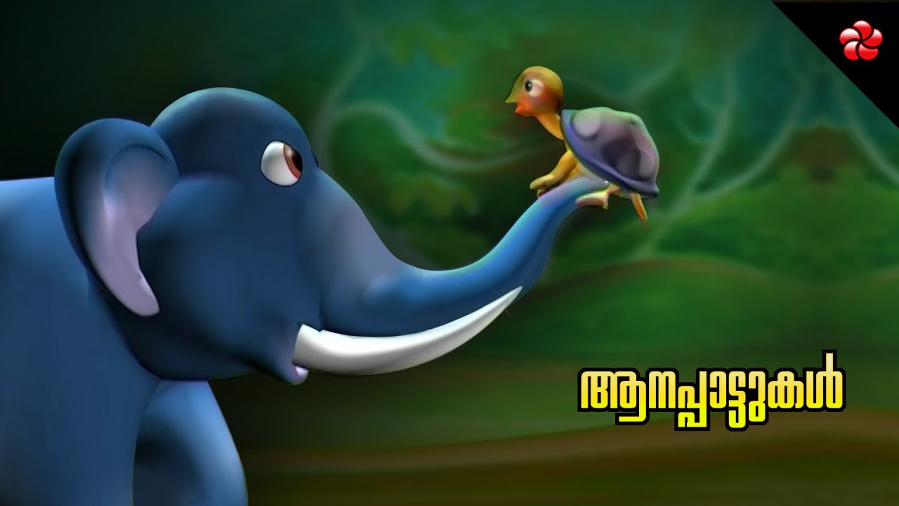 Elephant cartoon nursery rhymes for kids from Manjadi ★ Manchadi animated baby songs for children
