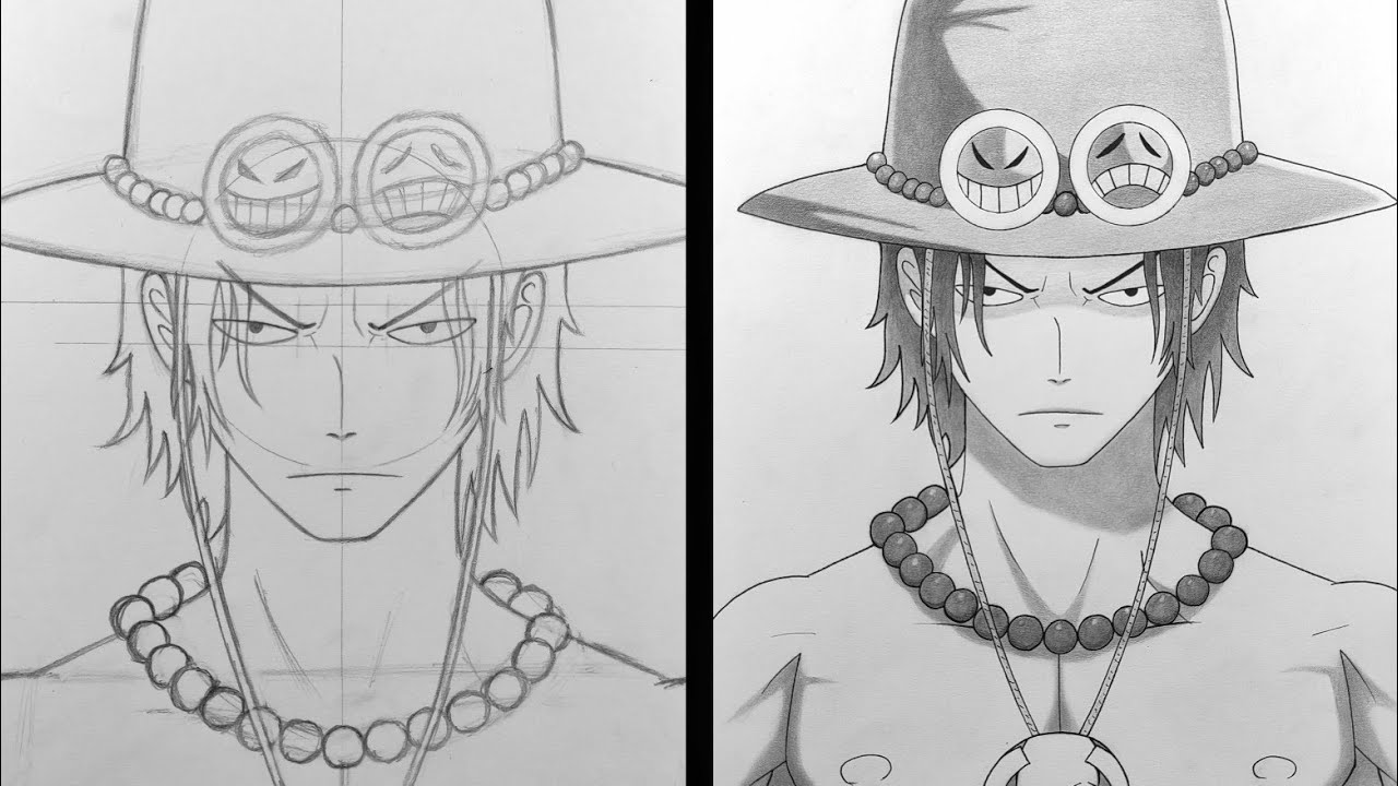 Как рисовать Portgas D. ACE - [One Piece]