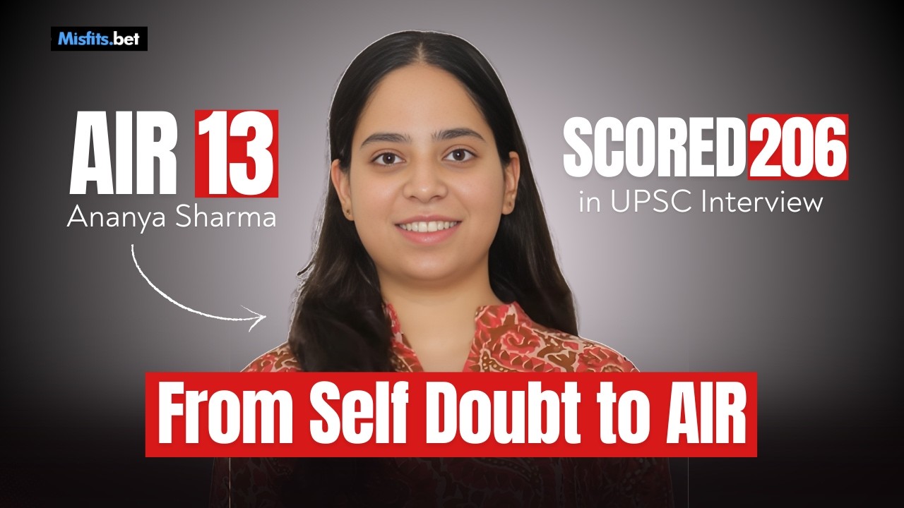 How MisFits Ecosystem that helped me crack UPSC AIR 13 Ananya Sharma#namanshrivastava #misfitsreview