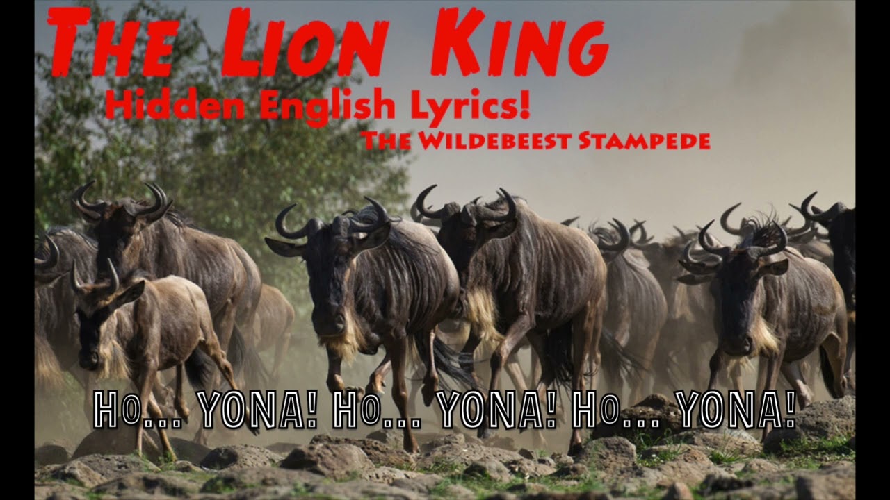 The Lion King with HIDDEN ENGLISH LYRICS- The Stampede