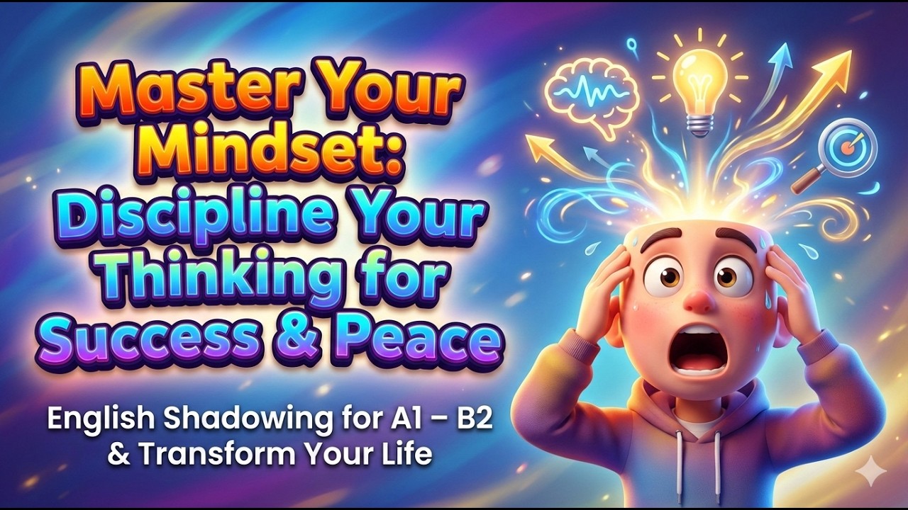 Master Your Mindset Discipline Your Thinking for Success & Peace || English Shadowing for A1 – B2