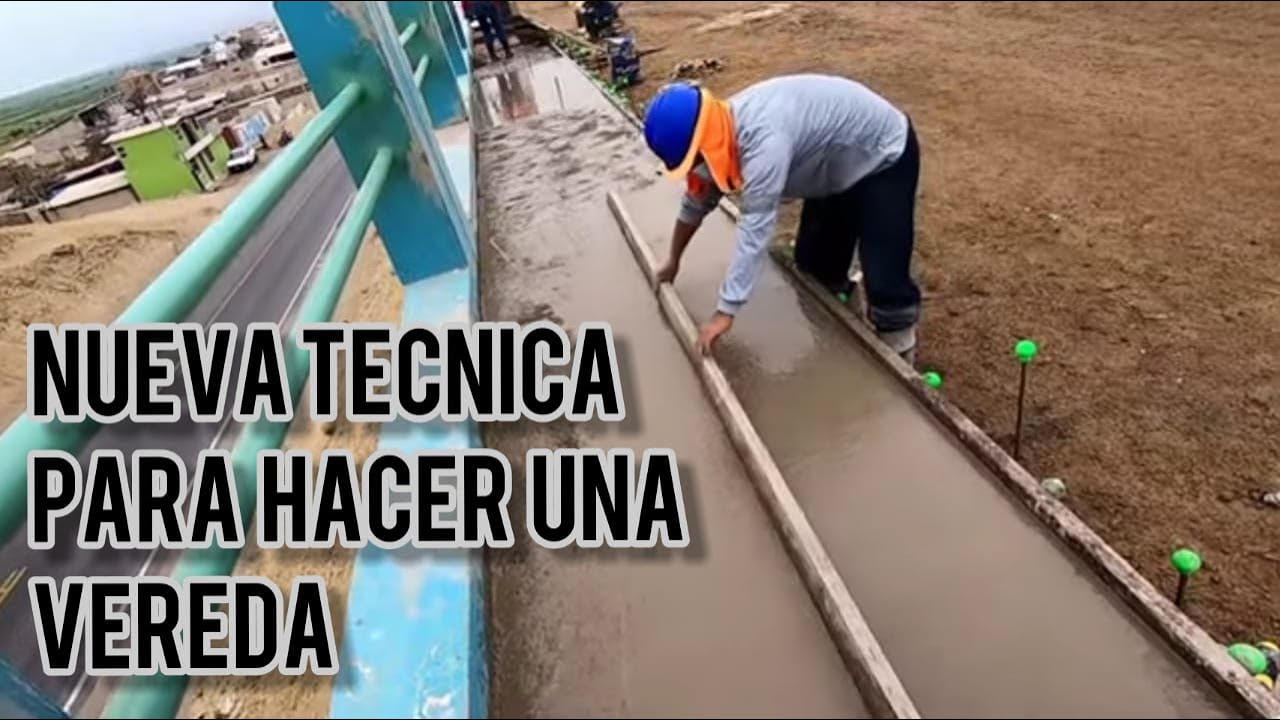 ¡¡Mire!! Nueva técnica  para hacer vereda con pura regla
