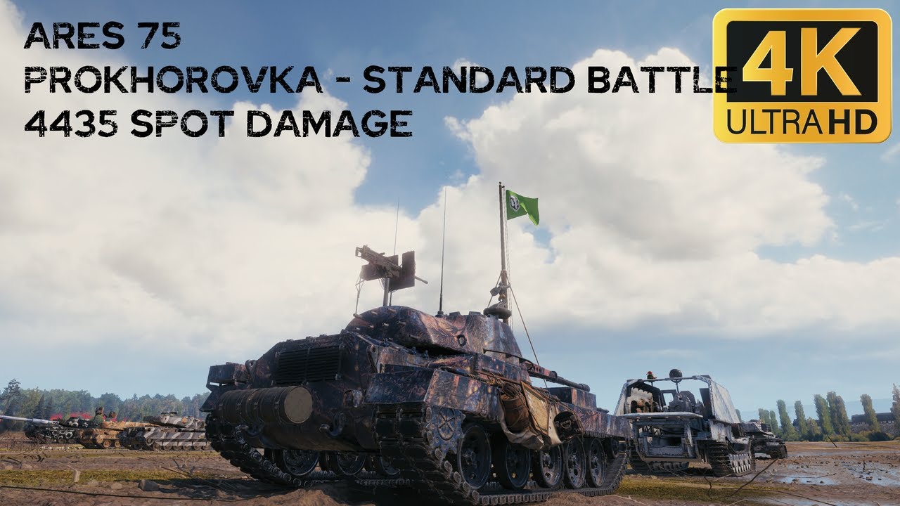 Ares 75 4,4k spot damage 2 frags on Prokhorovka - World of Tanks