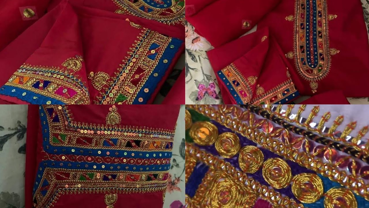 new design in mukka work💖 mukka Dress design 💖 hand embroidery