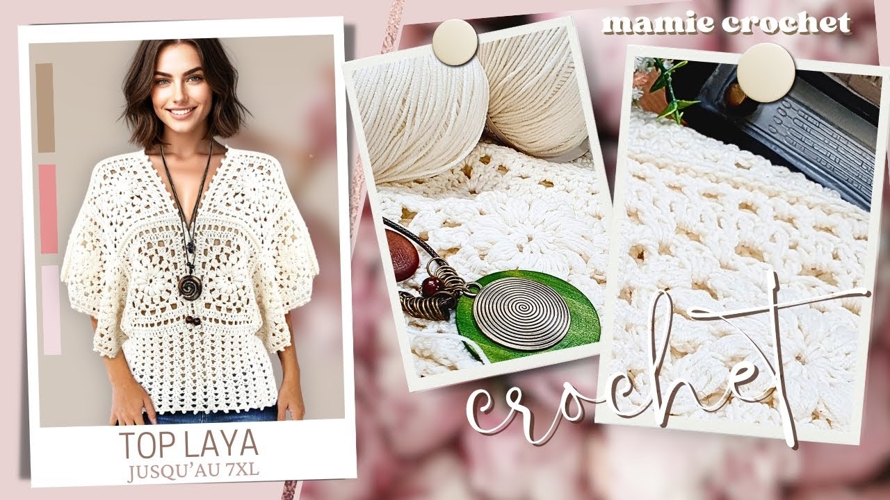 😍 TUNIQUE LAYA CROCHET, BELLES EN TOUTES TAILLES 😍TUTO  POUR DEBUTANTE @𝐌𝐚𝐦𝐢𝐞𝐂𝐫𝐨𝐜𝐡𝐞𝐭