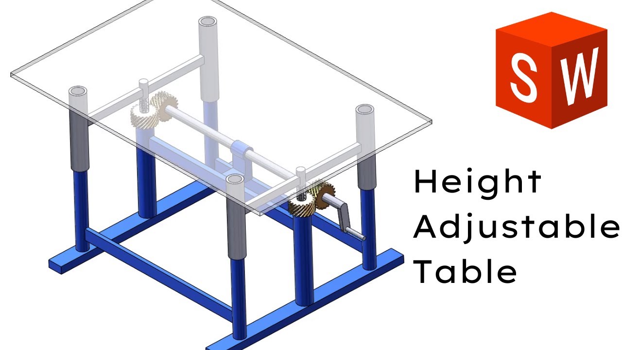 Height Adjustable Table in Solidworks