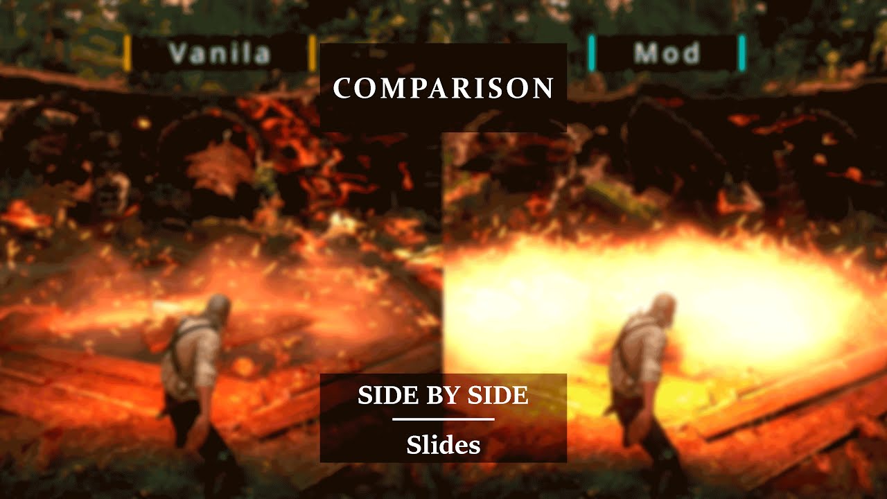 Improved Sign effects - COMPARISON - SIDE BY SIDE  - Mod vs Vanilla