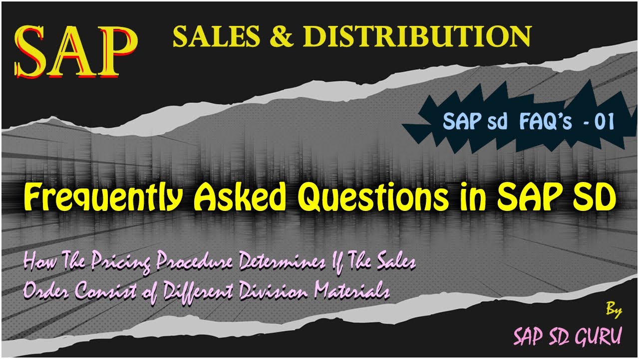 Frequently Asked Questions In SAP #sap #realtime #account #order #sapsd #sapna #saps4hanafinance