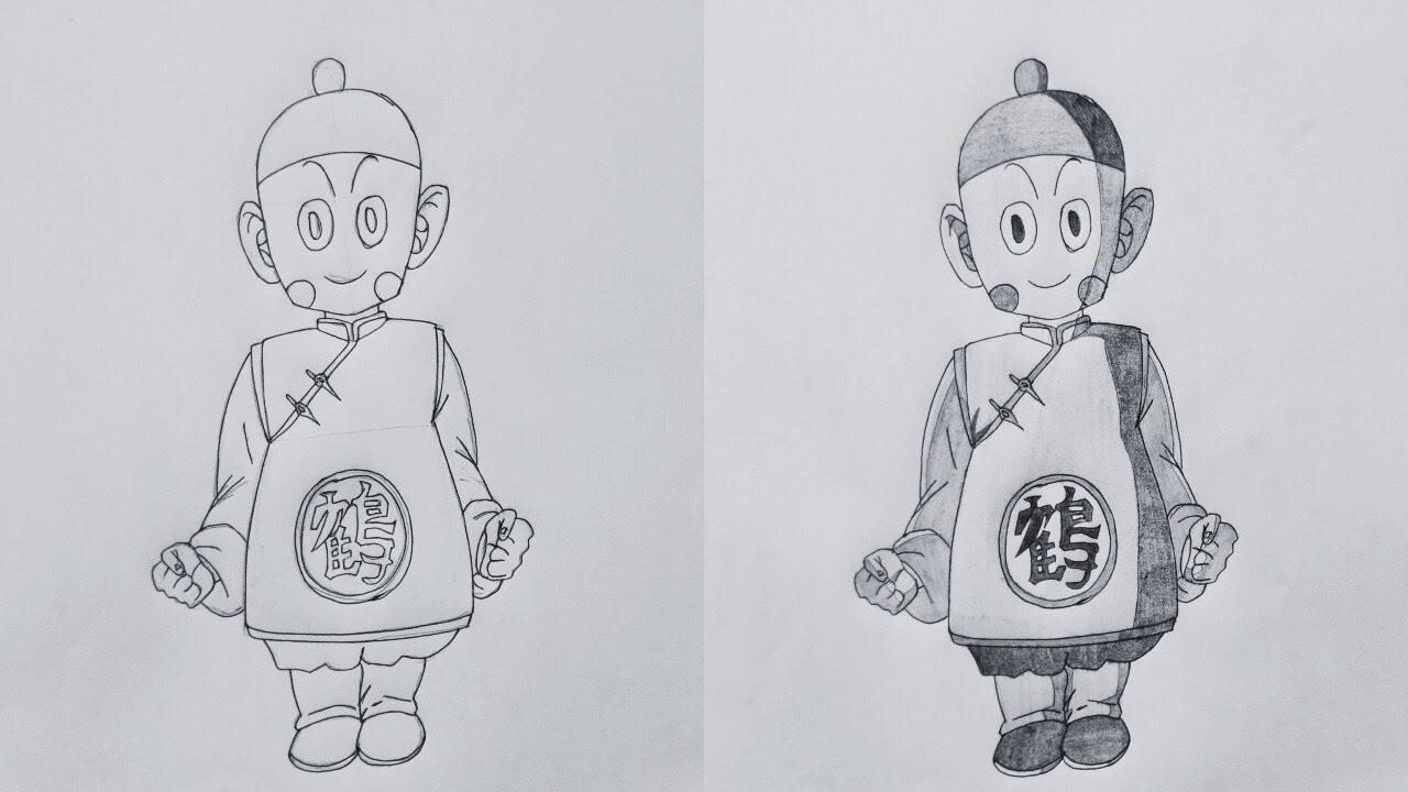 How to Draw Chiaotzu from Dragon Ball Z | Step-by-Step Anime Art Tutorial