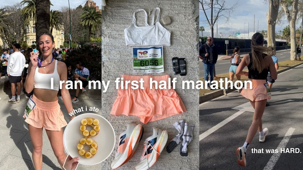 I RAN MY FIRST HALF MARATHON | that was HARD, race day vlog