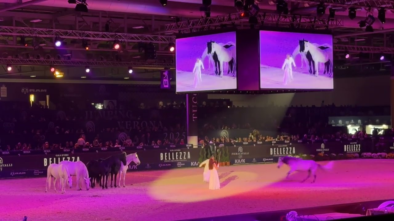 Svetlana Sazonenko e Alex Giona                    Gala d&lsquo;Oro di Fierracavalli di Verona 2025 