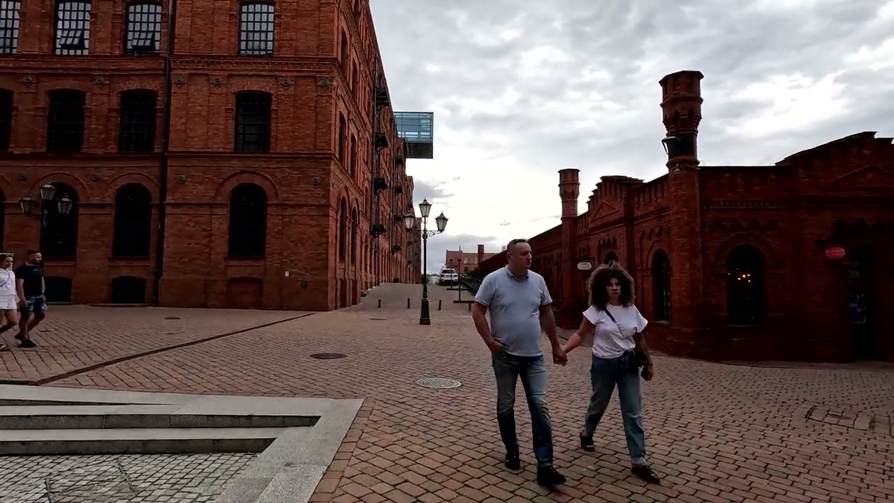 Łódź - spacer z Manufaktury do Parku (4K)