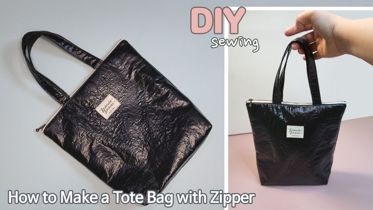 DIY 지퍼 토트백 만들기 | 산책가방 | 안감있는 지퍼 에코백 | How to Make a Tote Bag with Zipper | How to Make an Eco Bag