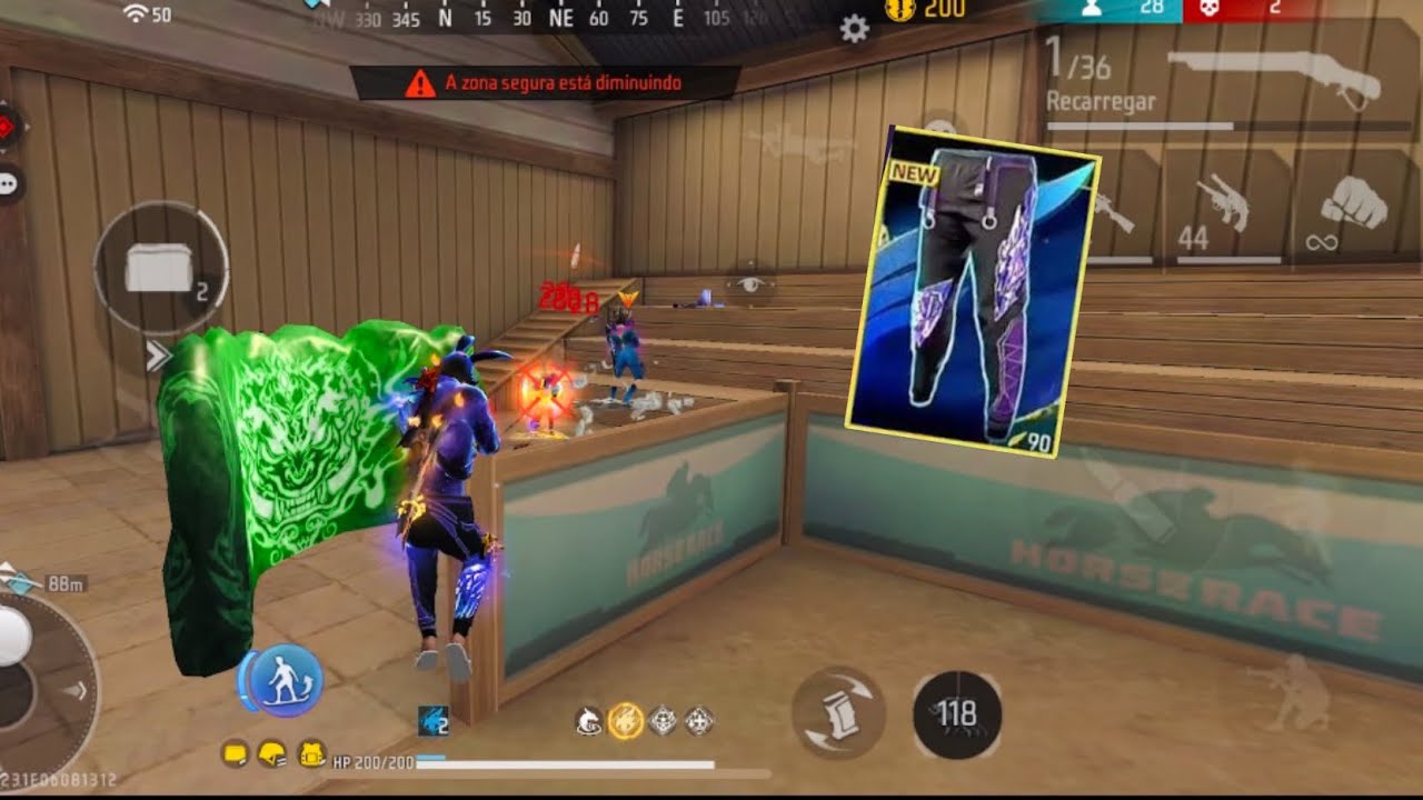 JOGUEI COM A NOVA CALÇA ANGELICAL PRISMÁTICA FIZ JOGADAS INCRÍVEIS COM ELA - FREE FIRE 