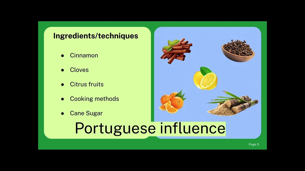The influence of Portuguese colonization on Brazil cuisine.