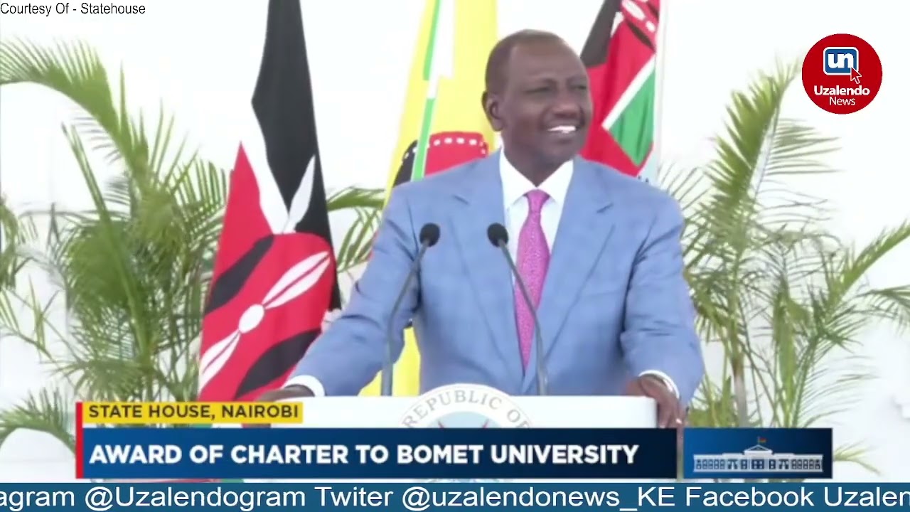 President Ruto’s Speech During the Award of Charter to Bomet University, State House, Nairobi – FULL