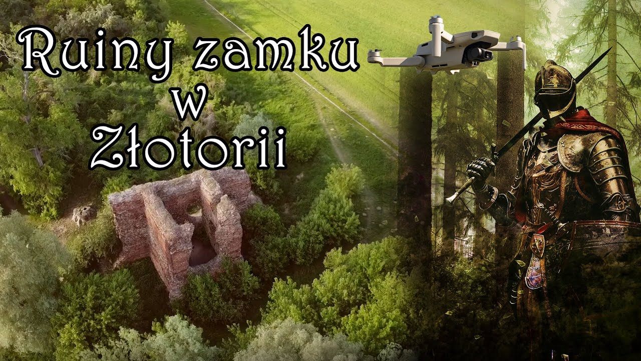 Castle Dron Video - Ruiny Zamku Królewskiego w Złotorii koło Torunia