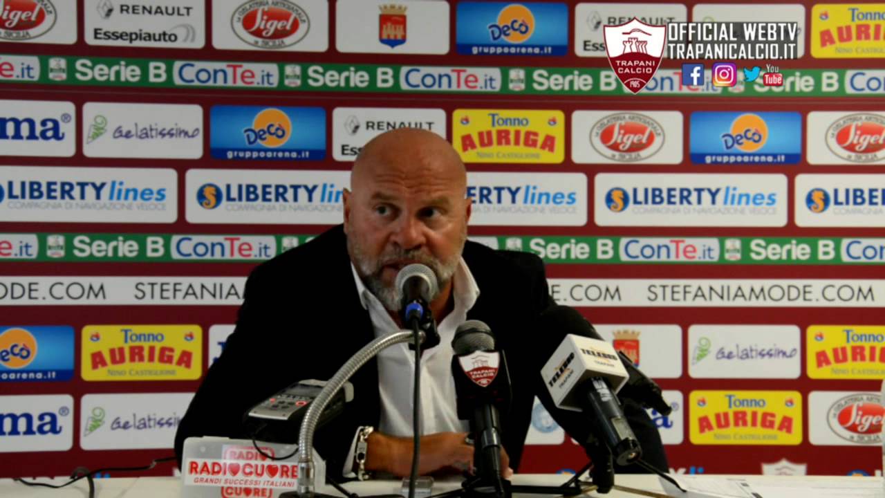 Trapani-Cittadella 0-2. Mister Serse Cosmi dopo la gara 1.10.16 ©Trapanicalcio.it