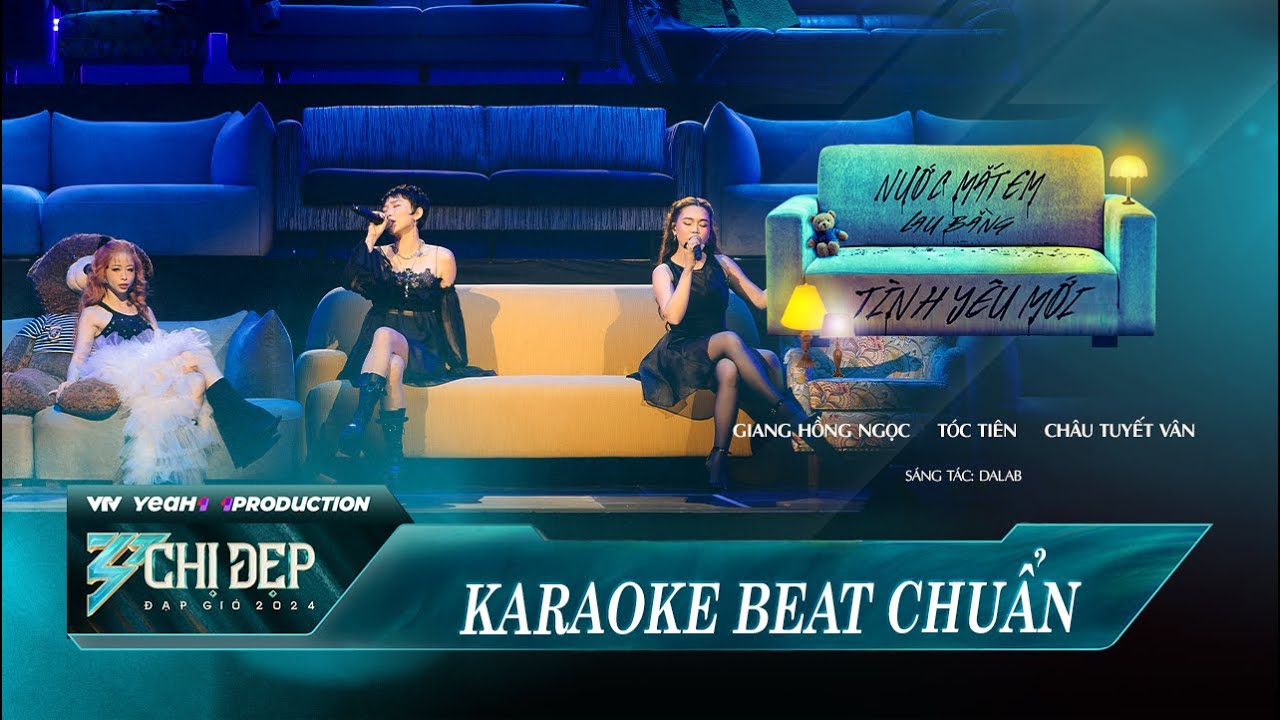 [ KARAOKE ] NƯỚC MẮT EM LAU BẰNG TÌNH YÊU MỚI - TÓC TIÊN, CHÂU TUYẾT VÂN, GIANG HỒNG NGỌC |CDDG 2024
