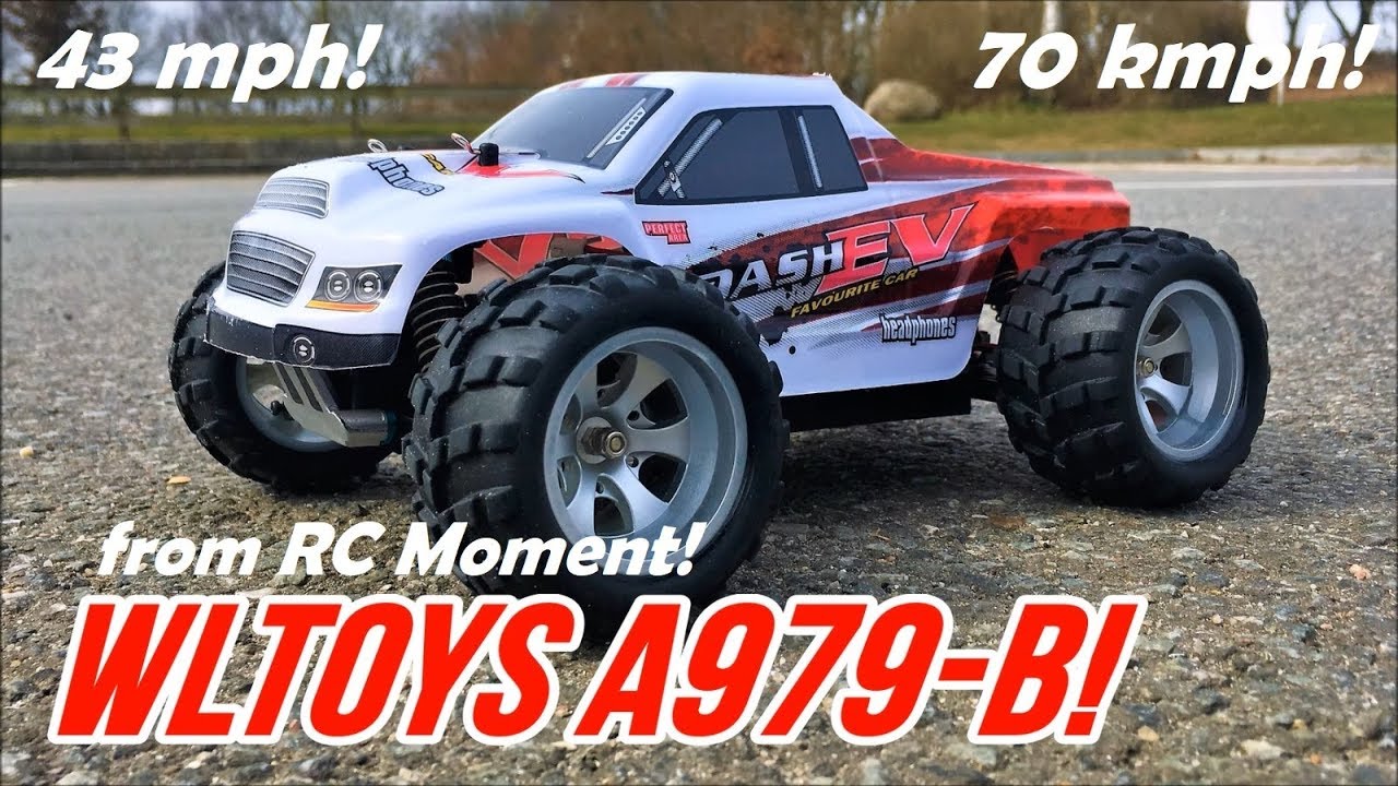 WLToys A979-B Monster! Fast! High Speed 70 kmph/43 mph 1/18 4WD RC Monster Truck from RCMoment!