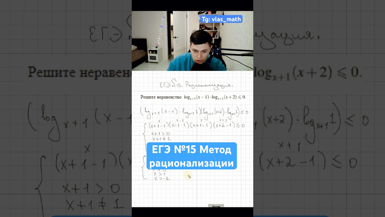 Математика Профиль ЕГЭ №15 - Метод рационализации #егэ2026 #неравенства