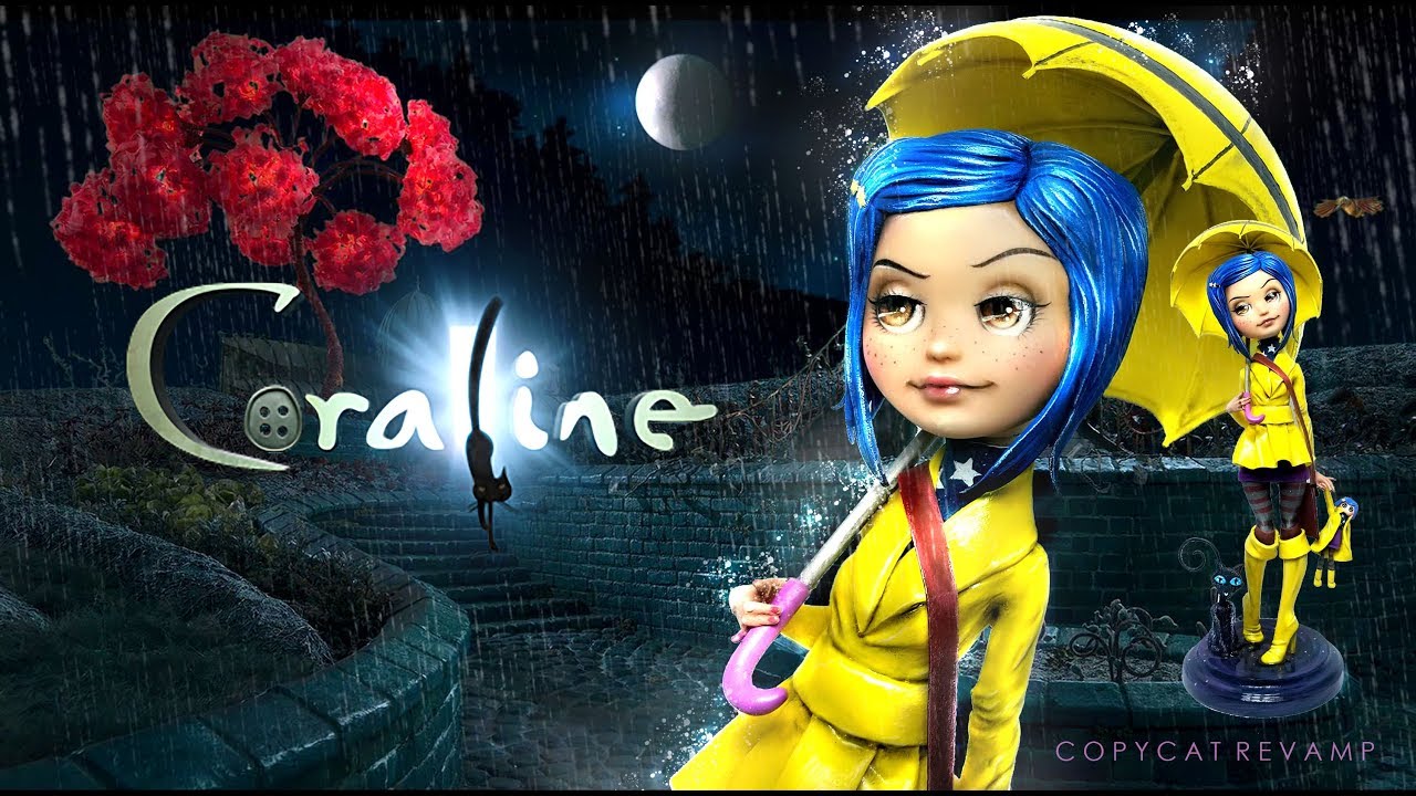 Doll Figurine CORALINE | Halloween | Ever After High | Monster High Repaint Ooak