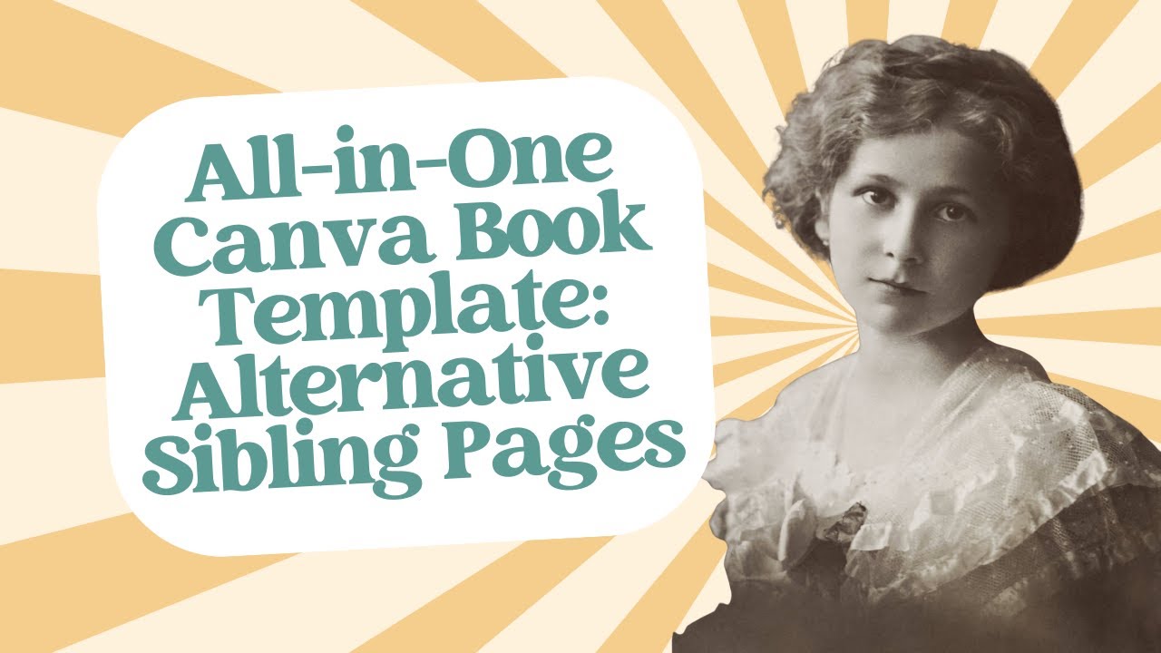 All-in-One Family History Book Canva Template: Alternative Sibling Pages