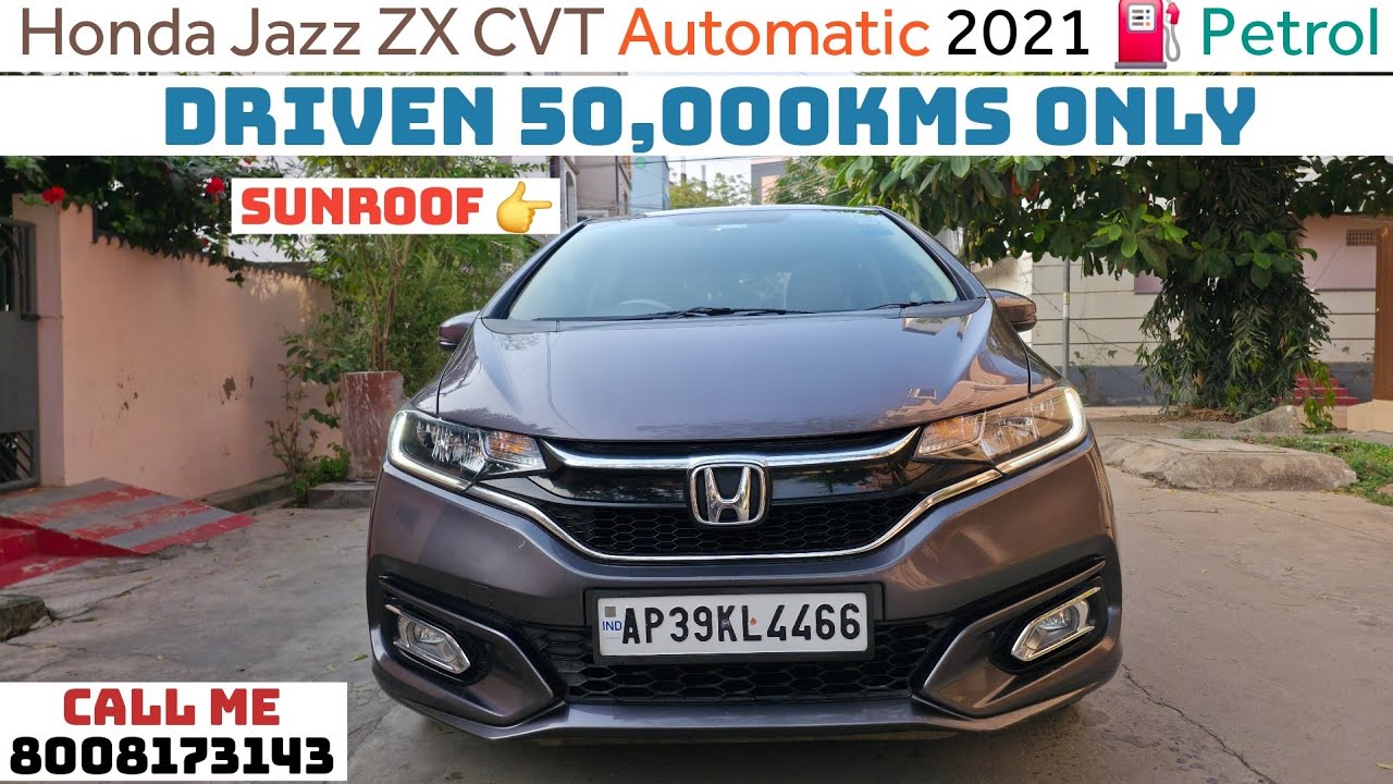 Honda Jazz ZX CVT Automatic 2021 (Driven 50,000Kms Only) For Sale @Haniya Car Decors #Guntur