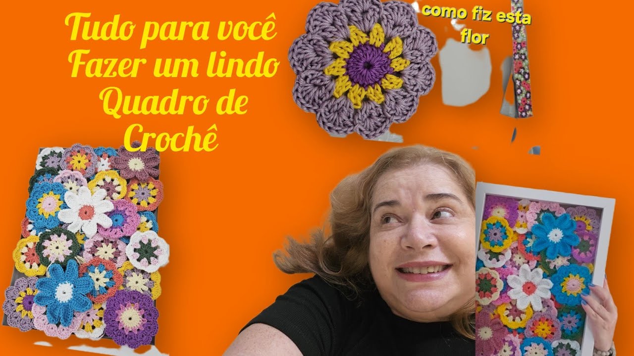 Como fazer um quadro de crochê.  Moldura. Vidro. Cola. Estilo. Dicas.