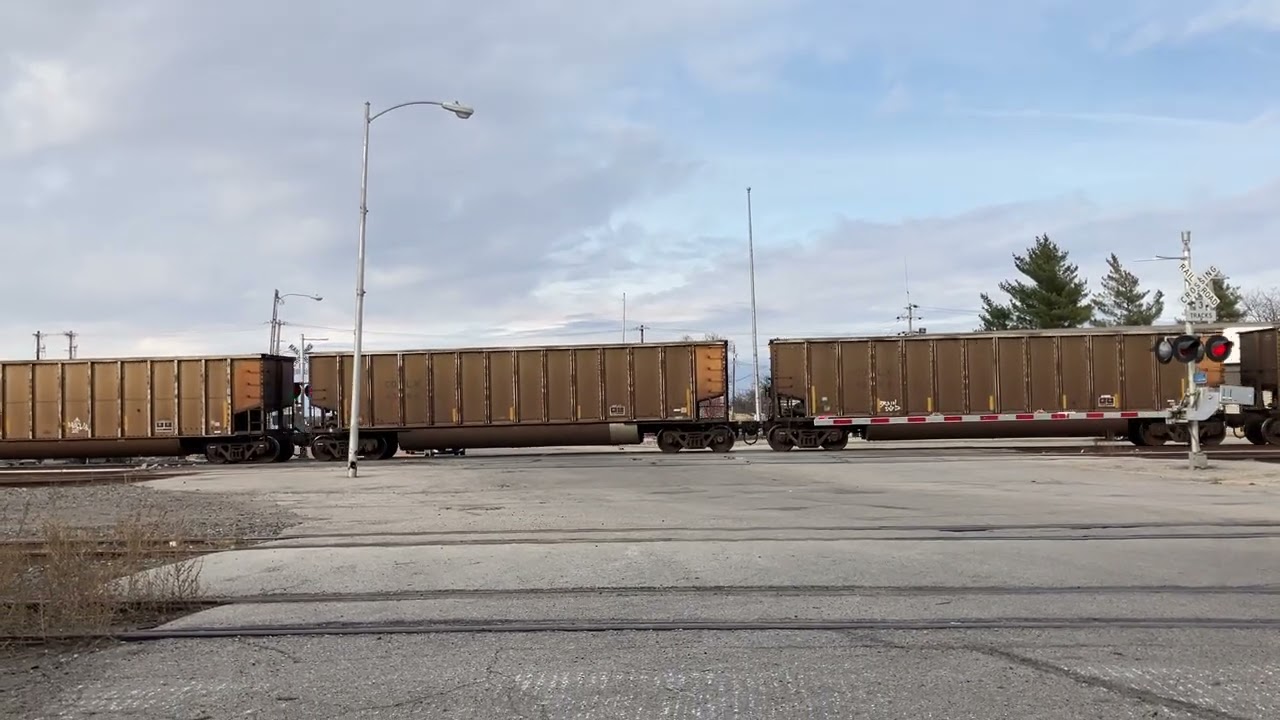 UP 8677 Empty Coal Train West, Main St. Railroad Crossing, Fremont NE