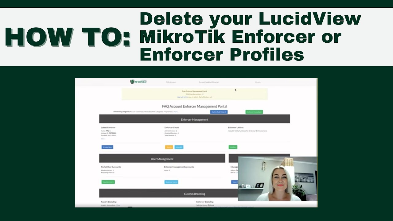 How to Delete your LucidView MikroTik Enforcer or Enforcer Profiles