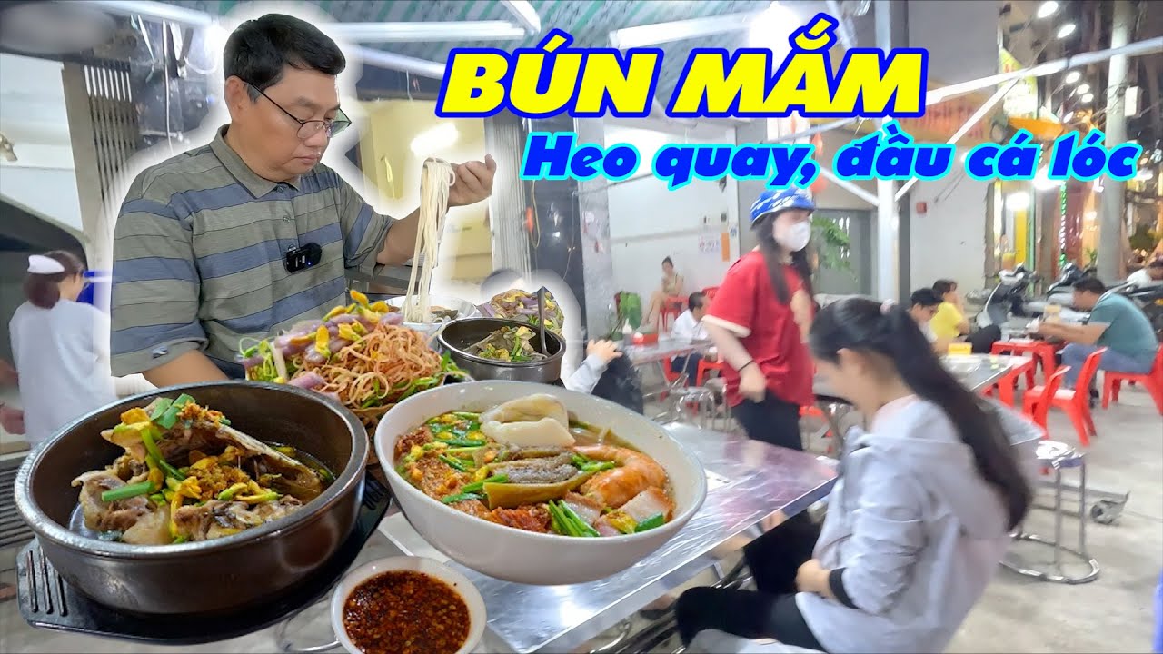 Tiệm BÚN MẮM heo quay đầu cá lóc tràn topping của các chàng trai trẻ thu hút lượng khách đông đảo