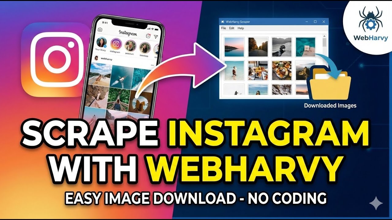 How to Scrape Instagram Images with WebHarvy (2026 Tutorial)
