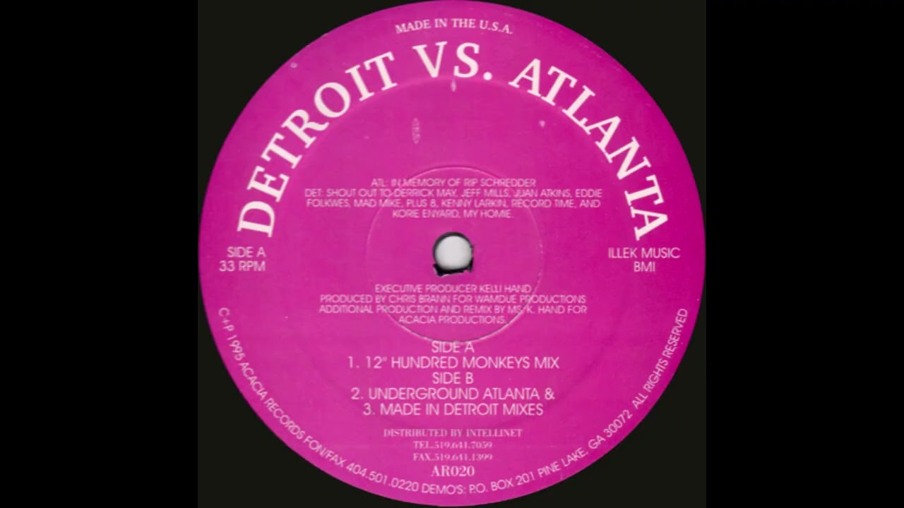 Chris Brann & Kelli Hand - Detroit Vs Atlanta (Underground Atlanta Mix) (Acacia Records/1995)