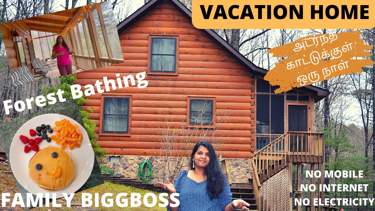அடர்ந்த காட்டுக்குள் ஒரு நாள் | VACATION HOME |A DAY IN FOREST| AMERICAN HOME TOUR |A day in my life